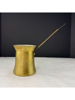 Vintage Brass Turkish Coffee Pot #8